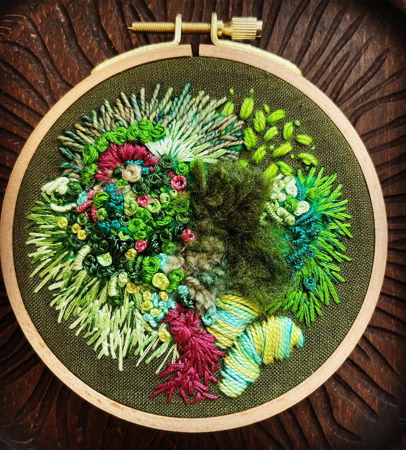 Jewelled Moss Embroidery Workshop