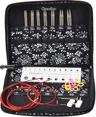 ChiaoGoo Twist 5" Stainless Steel Lace IC Set (9-15 tips)
